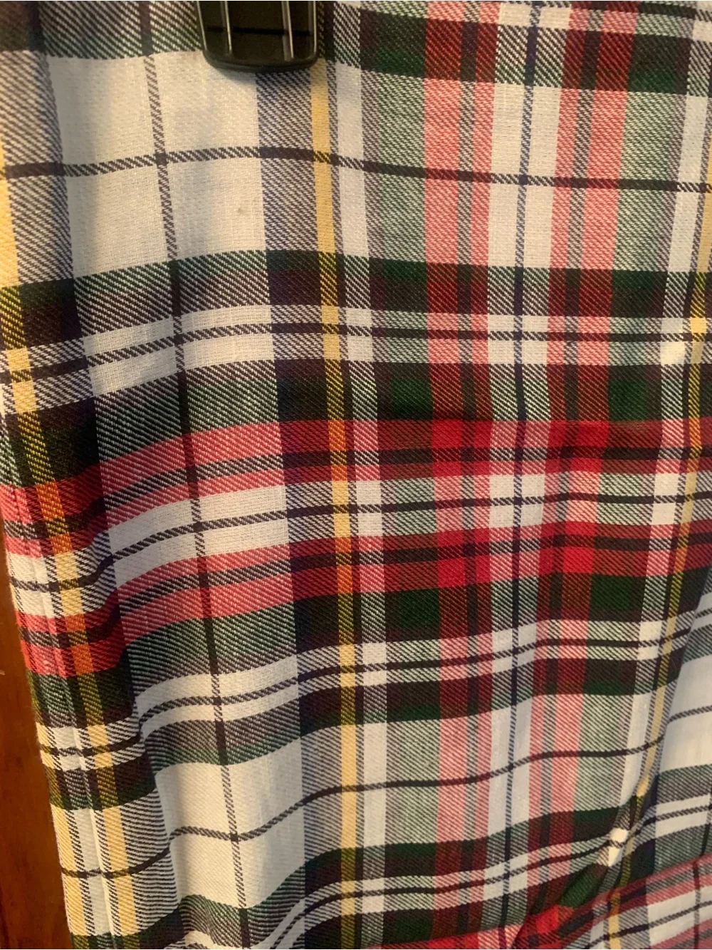 2 POTTERY BARN plaid LUMBAR pillow covers, Denver, GREEN, BLACK, RED and WHITE.